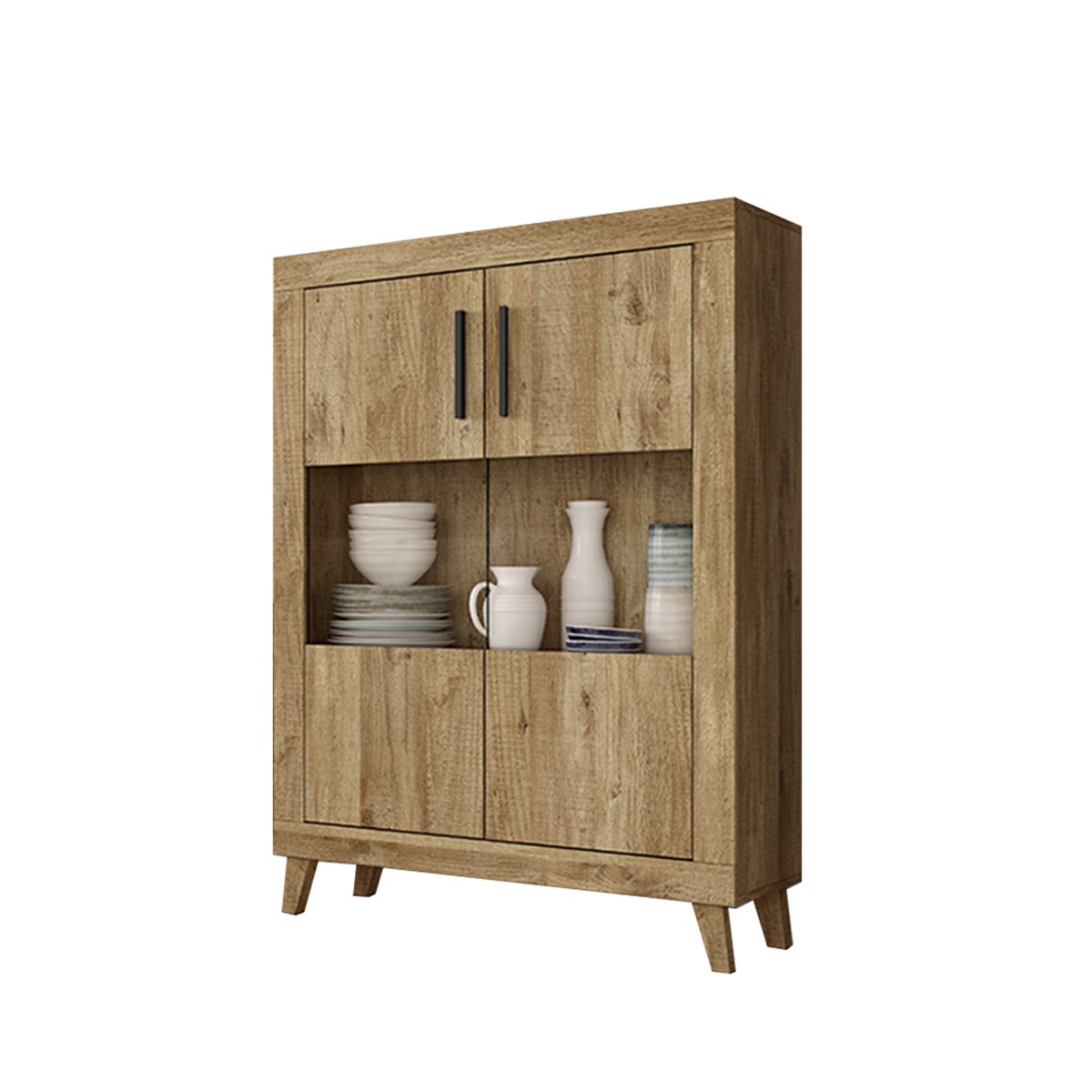 Mueble madera puertas vidrio