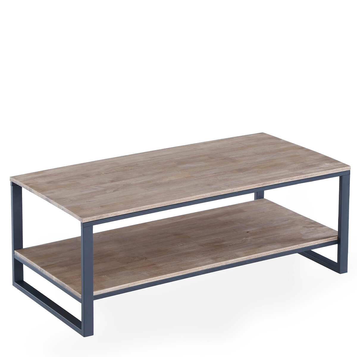 Mesa de centro elevable roble y negro