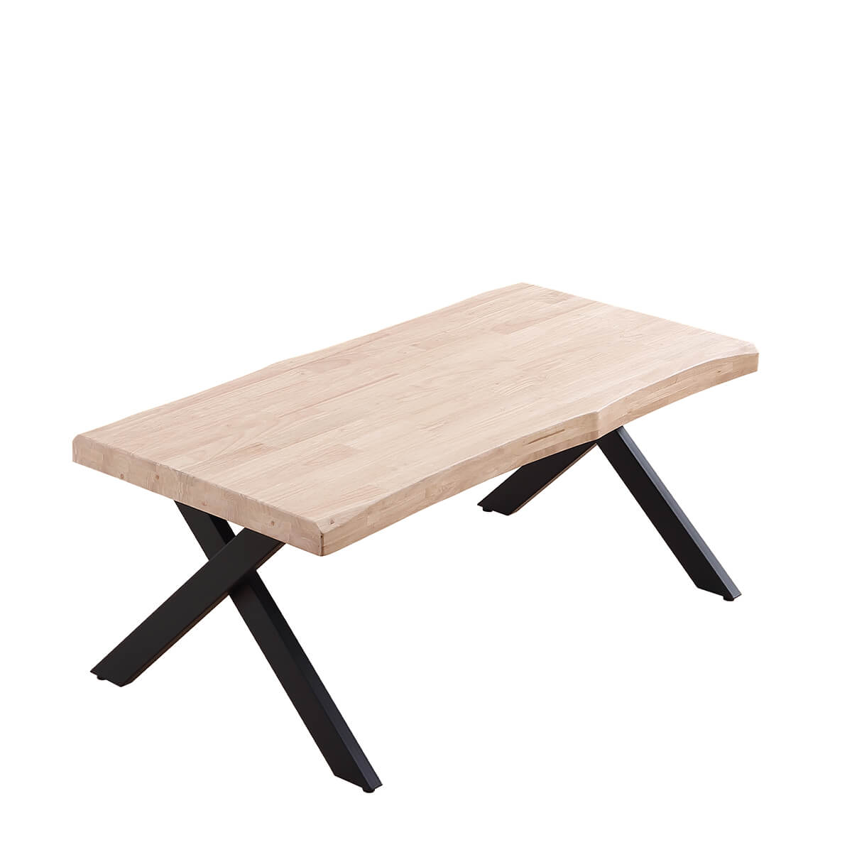 Mesa centro tapa elevable con forma negro y roble nordish