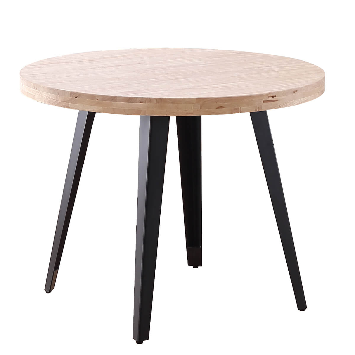 Mesa comedor redonda roble nordish y negro