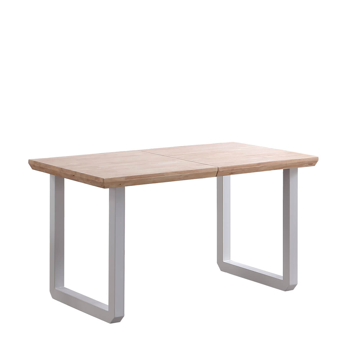 Mesa comedor extensible roble y blanco