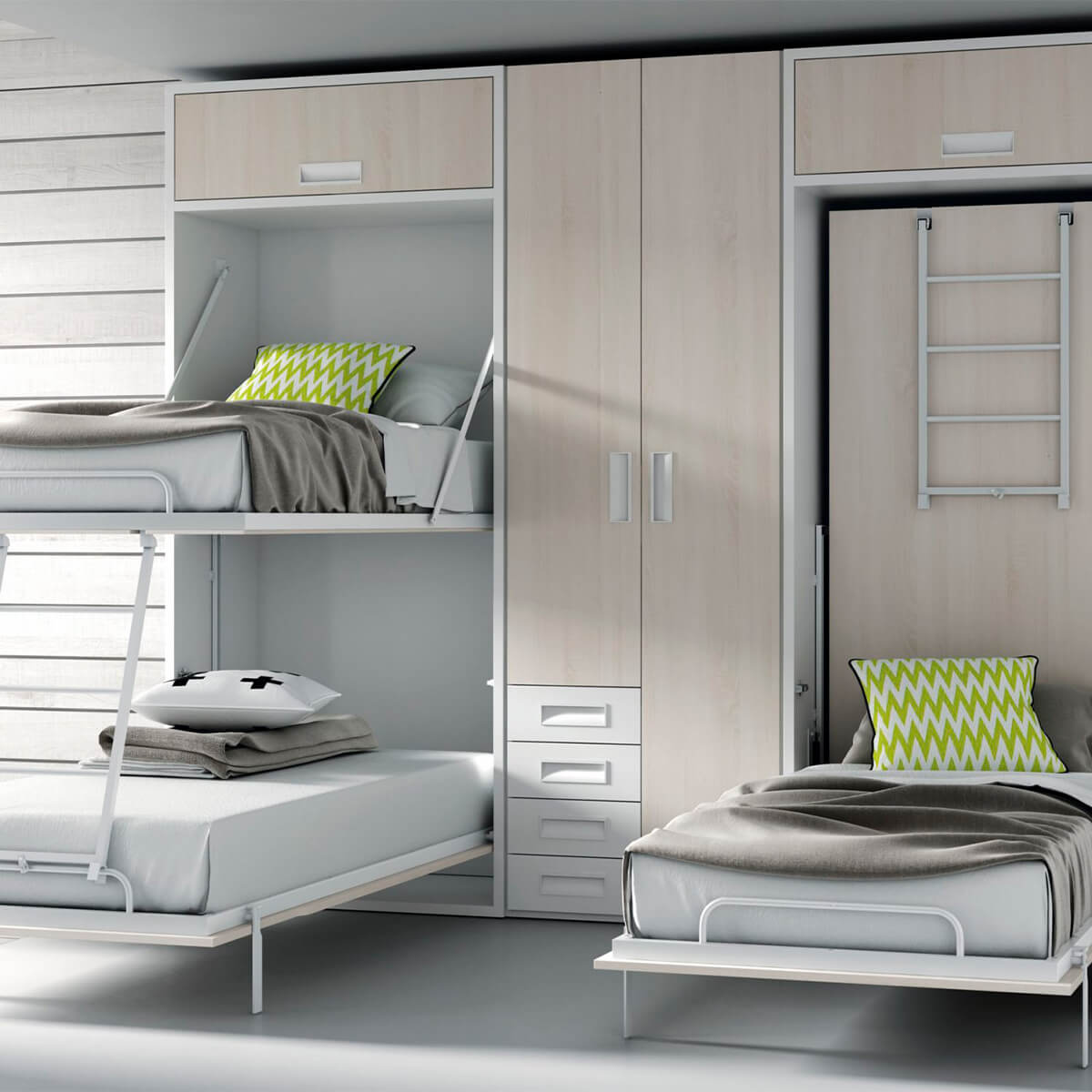 Doble litera vertical abatible