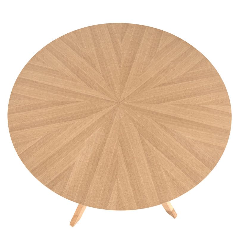 Mesa redonda madera roble