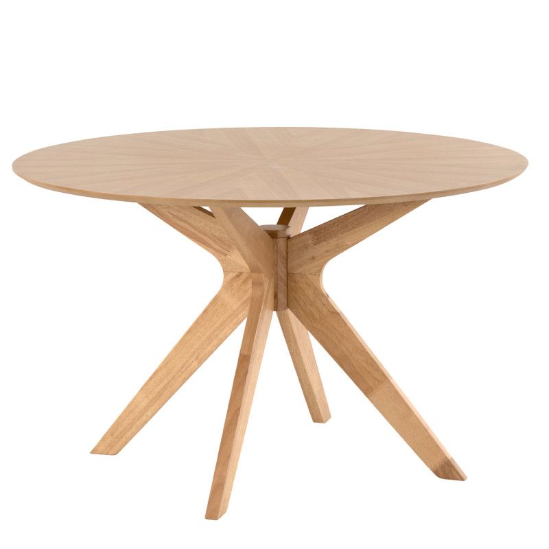 Mesa redonda madera roble