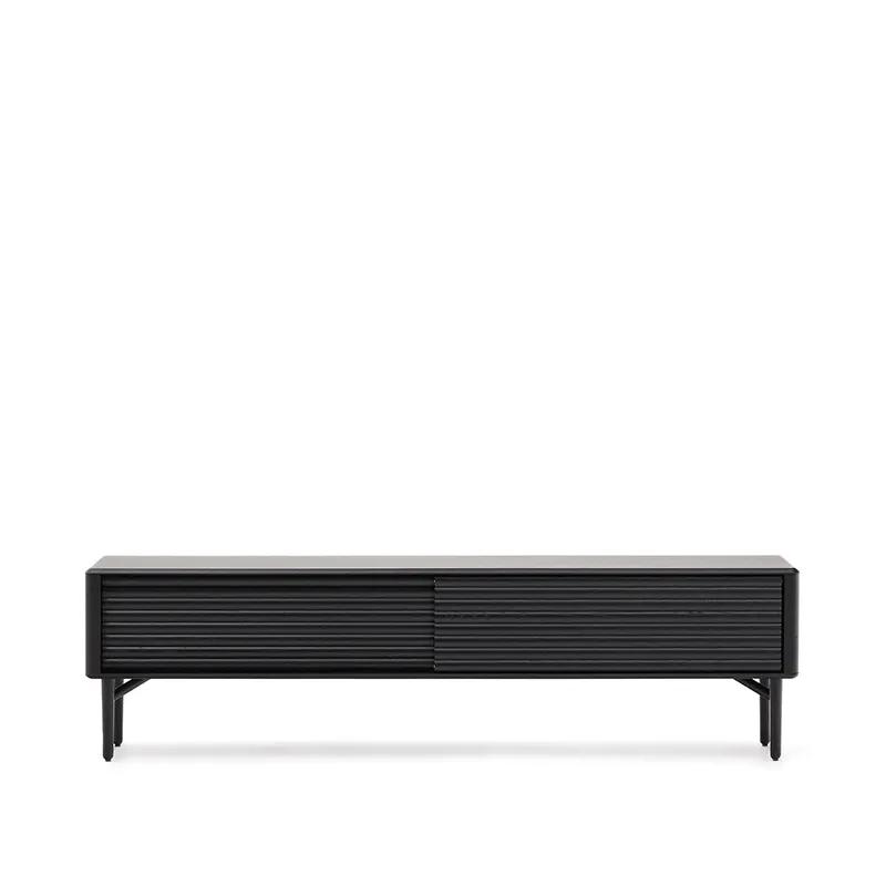 Non mueble TV roble negro 200cm