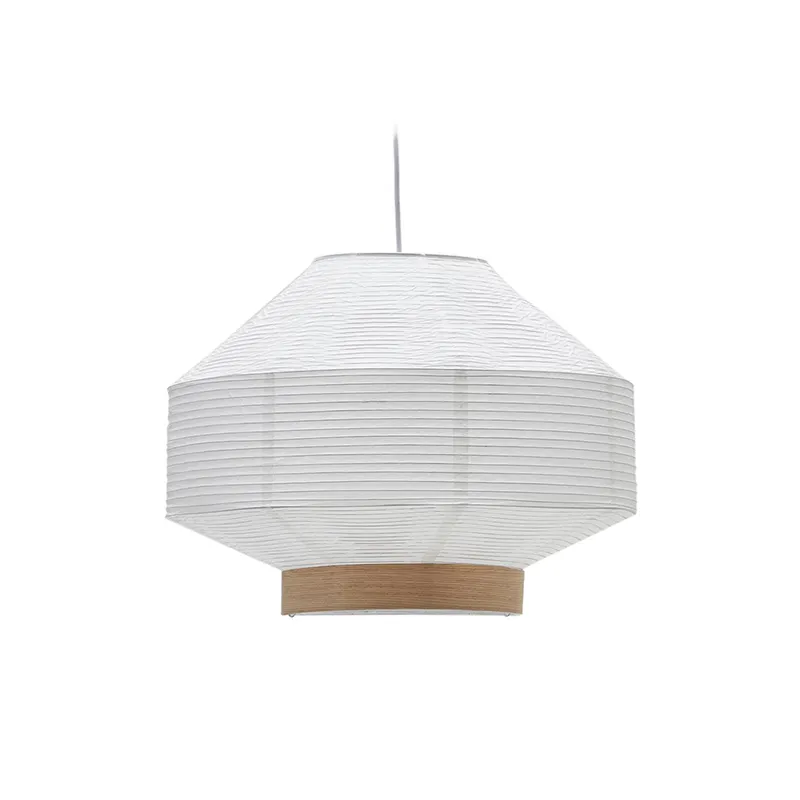 Alih pantalla plegable blanca y madera 55 cm