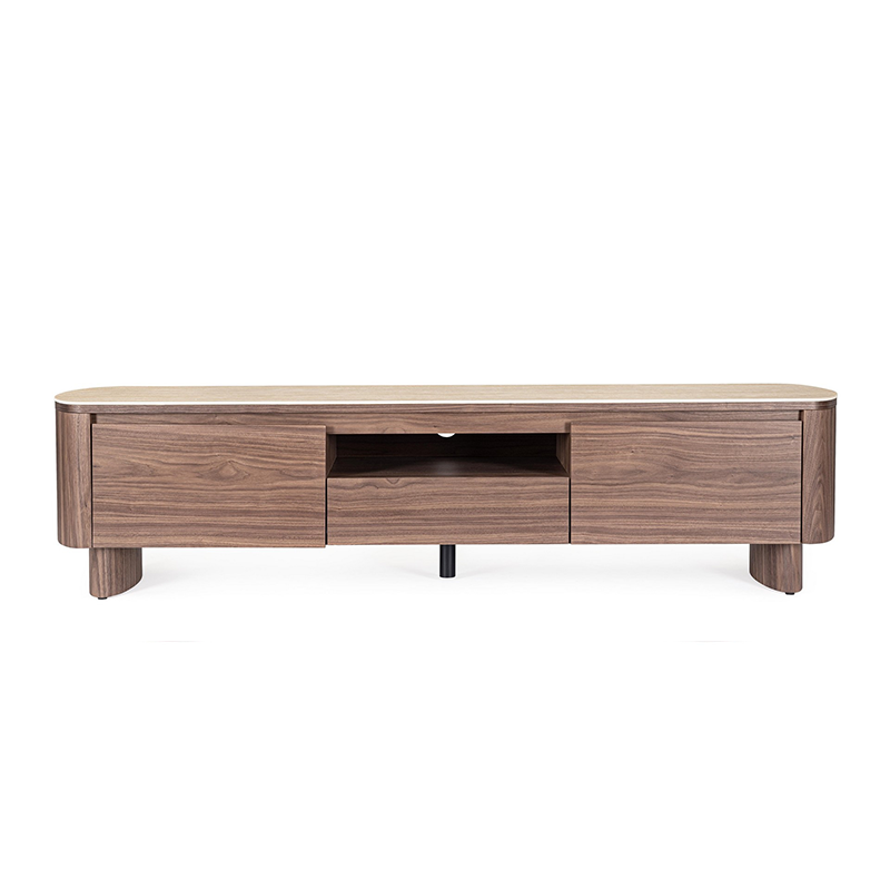 Mueble tv nogal con almacenaje
